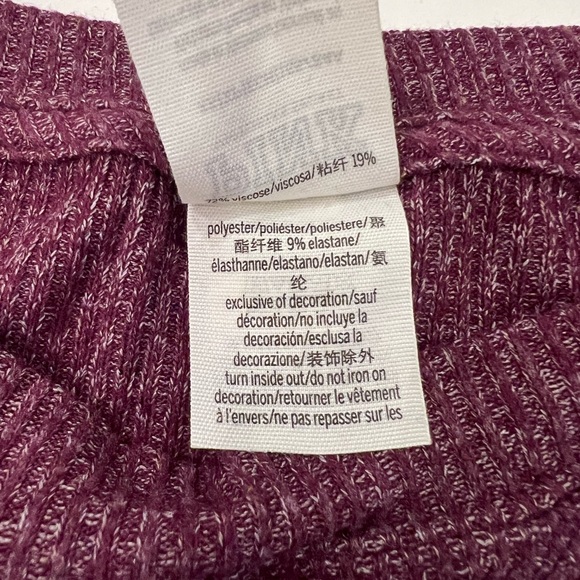 Victoria’s Secret Pink women’s top size XS Heathered Burgundy oversized - Picture 9 of 11